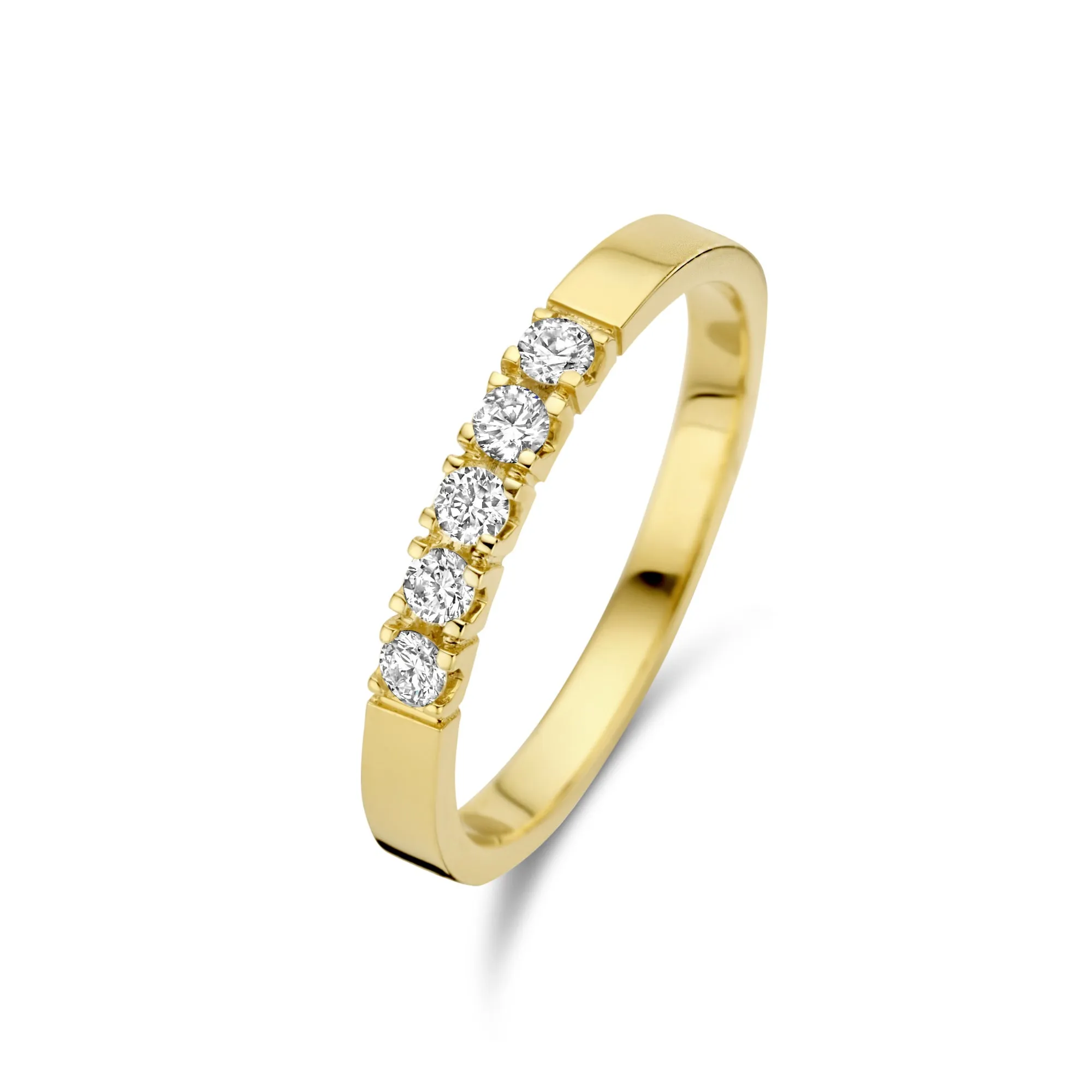 De la Paix Madeline 14 karaat gouden ring met diamant 0.20 karaat