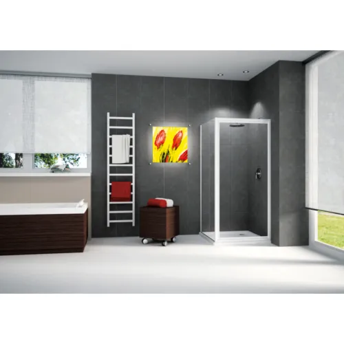 ELBA F 90 VASTE WAND VERSTELBAAR 8892 CM HELDER GLAS WIT