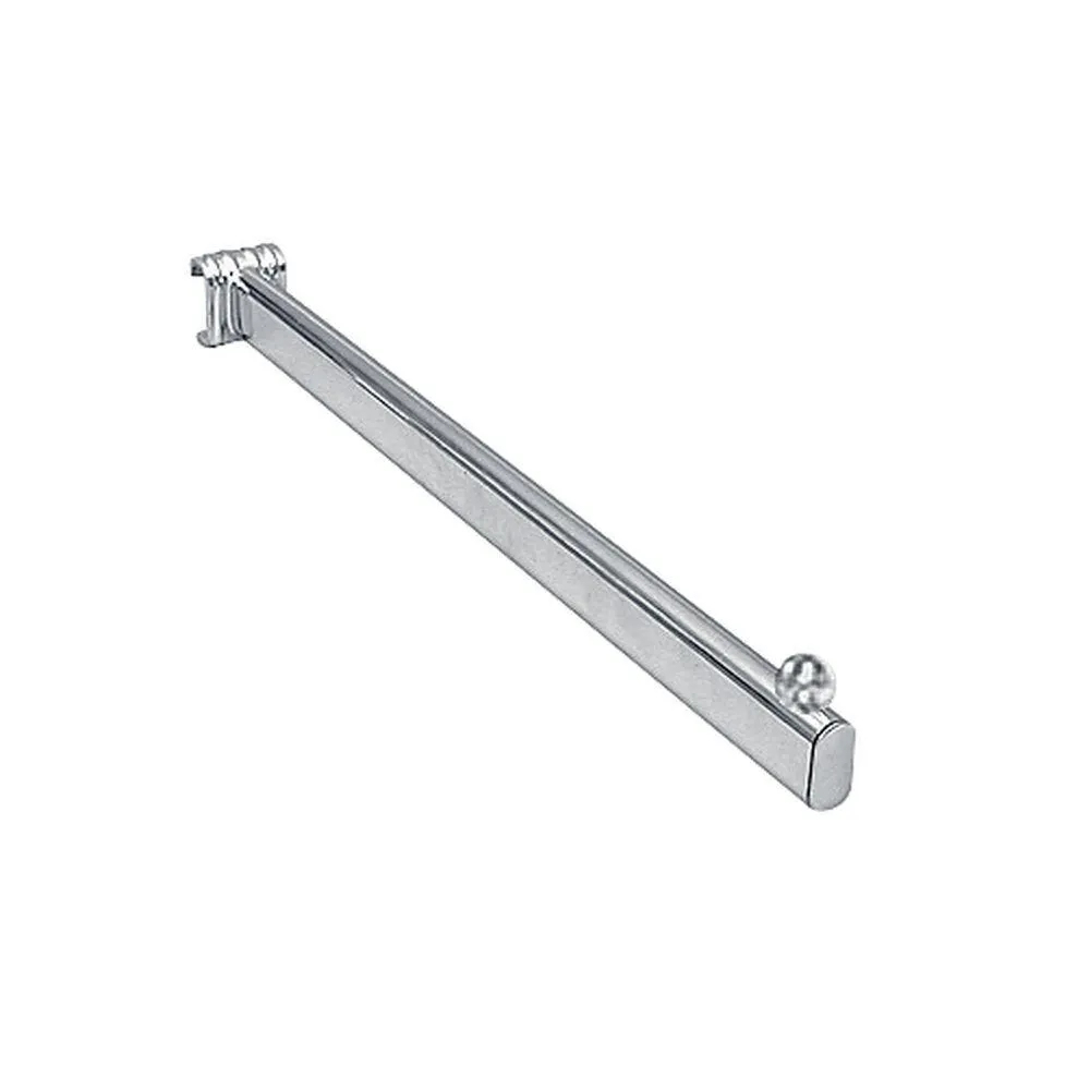 Presentatiestang recht chroom TBV ovale buis 30x15mm 30cm