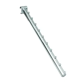 Presentatiestang schuin chroom voor ovale buis 37,5cm