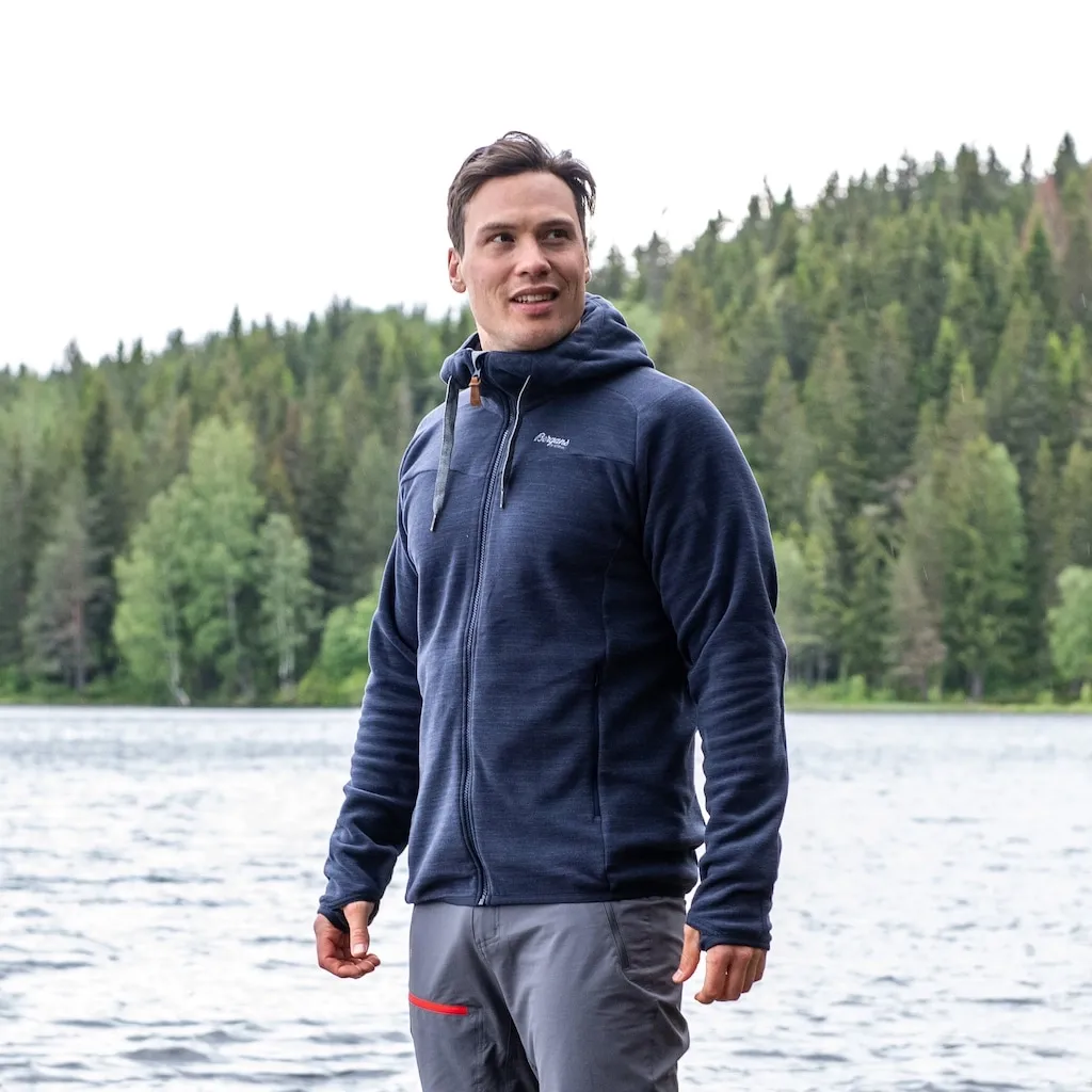 Vest Bergans Men Hareid Fleece Dark Navy Mel
